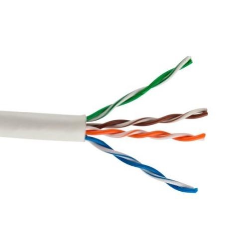 Cat5e Plenum Solid Bare Copper 1000FT 350MHZ 24AWG In White