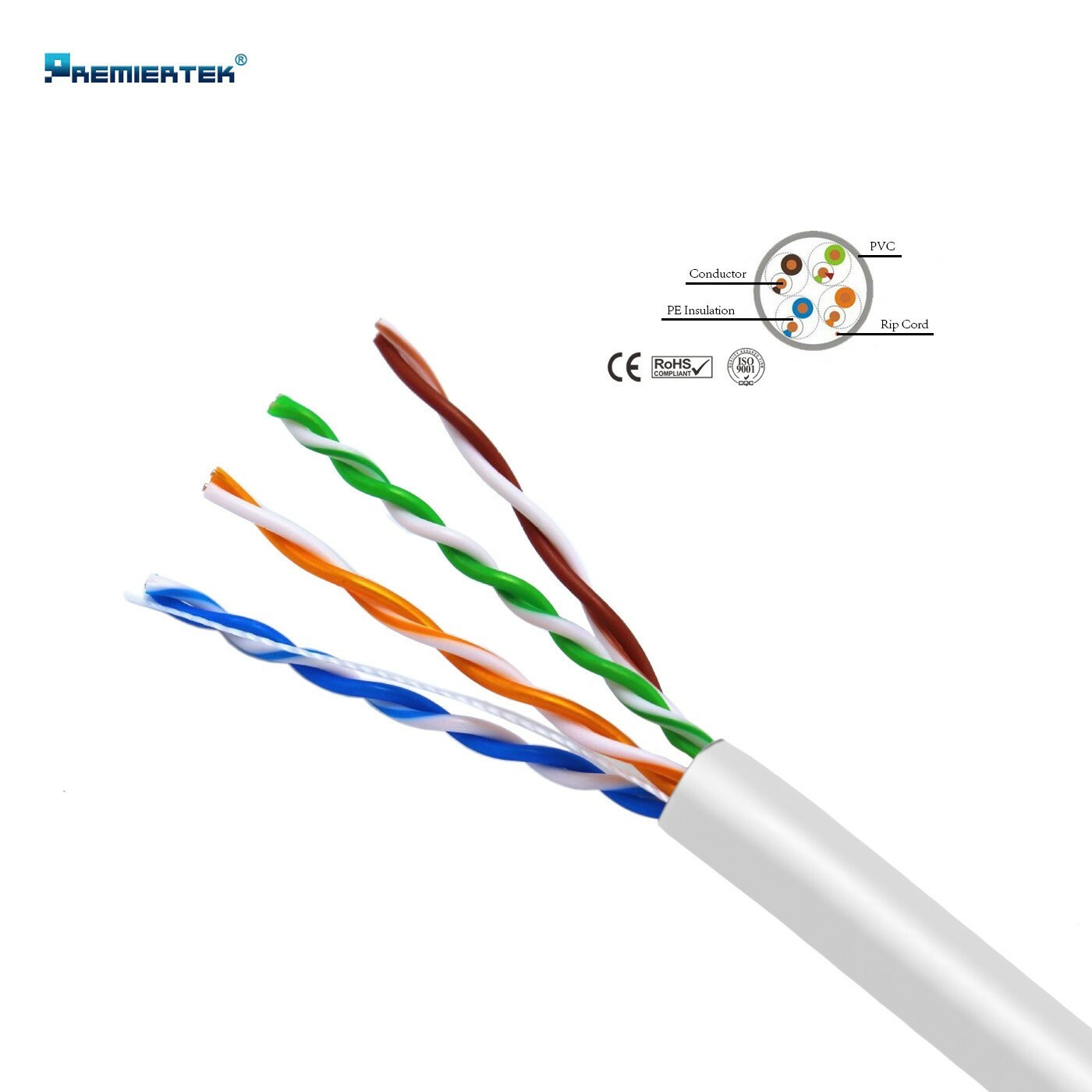 1000FT CAT5E UTP WIRE BULK ETHERNET NETWORK LAN CABLE RJ45 WHITE