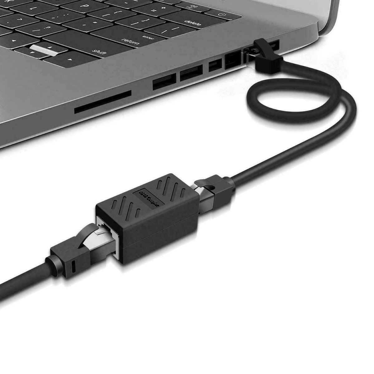 RJ45 Connector Ethernet Extension Cable (Black)