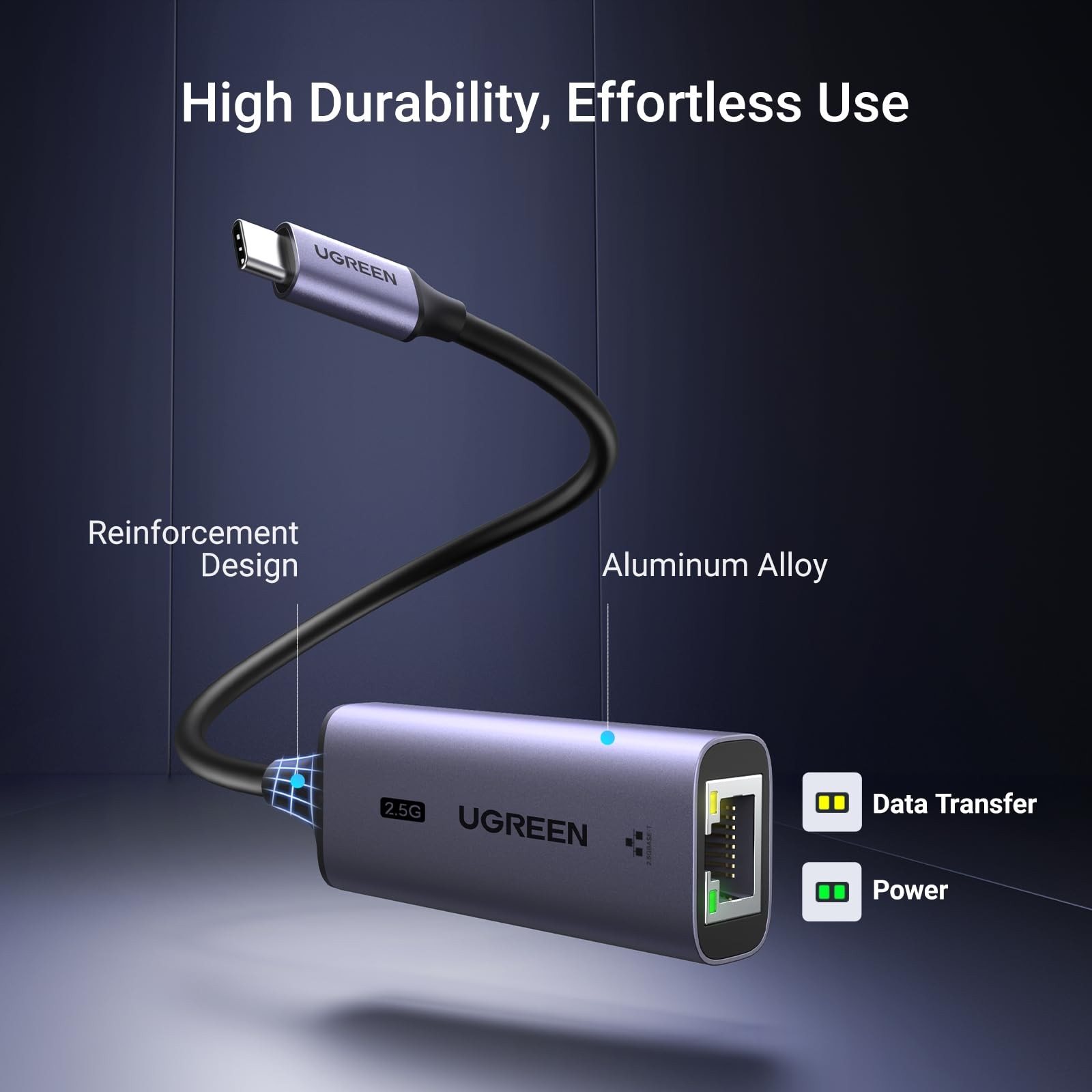 UGREEN USB C to Ethernet Adapter 2.5G, for Space Grey