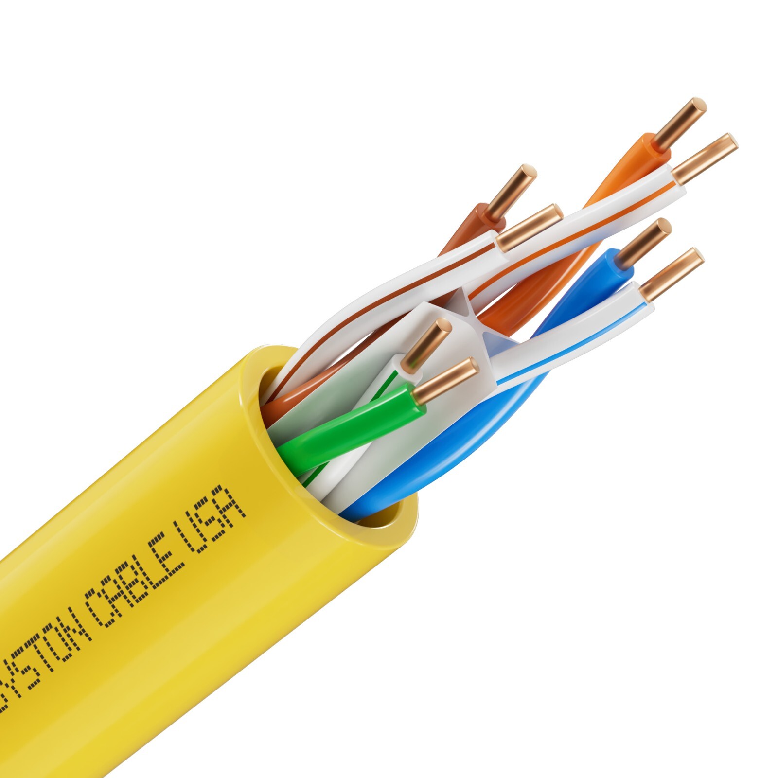 Syston Cat 6e Ethernet Bulk Cable 600MHz 23AWG CMR Copper Wire-250ft Multicolors