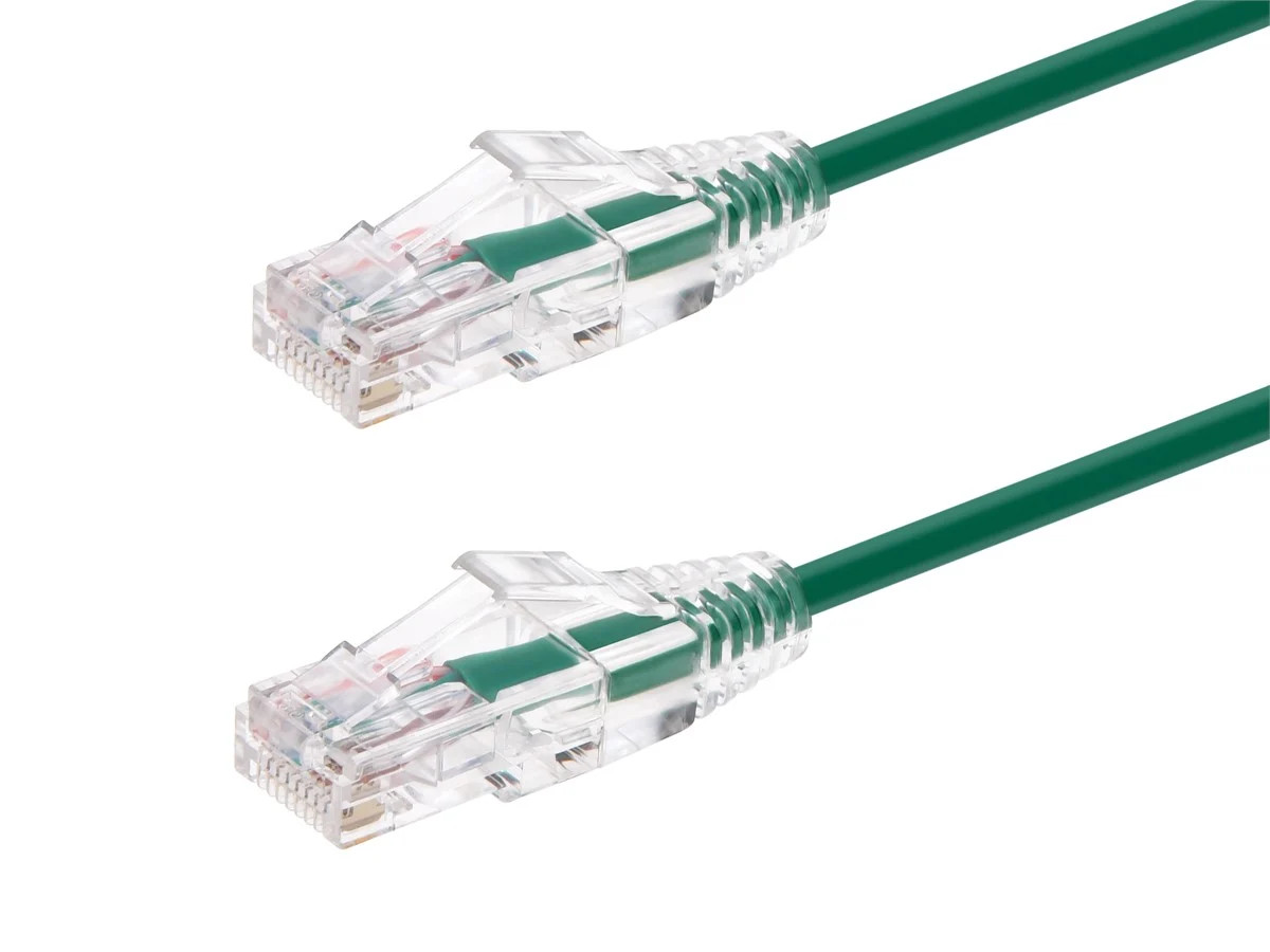Monoprice Cat6 Ethernet Patch Cable – 3 feet – Green | Snagless RJ45 Stranded