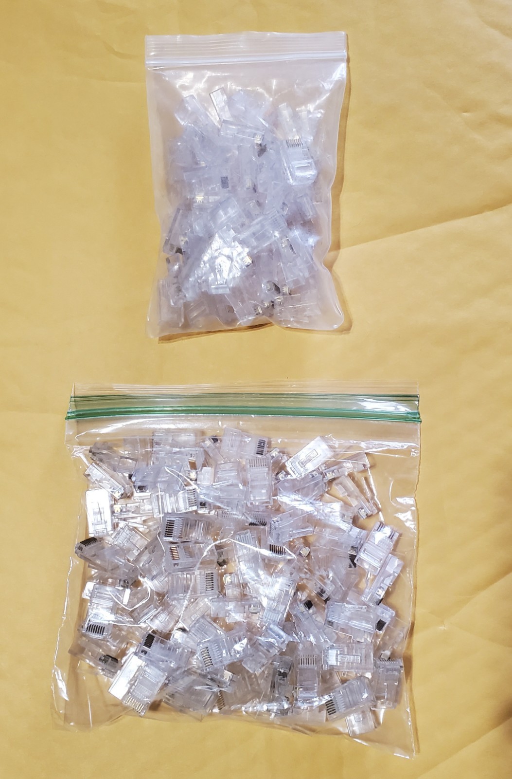 140 Pcs Pack Gold Plated RJ45 Connector Network Modular Plugs