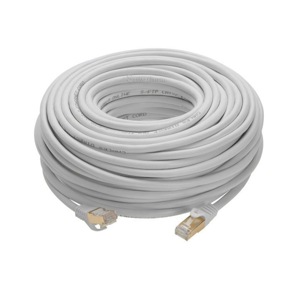 Cat7 S/FTP Ethernet Patch Cord Copper LAN Network Wire 50FT-200FT Multi LOT