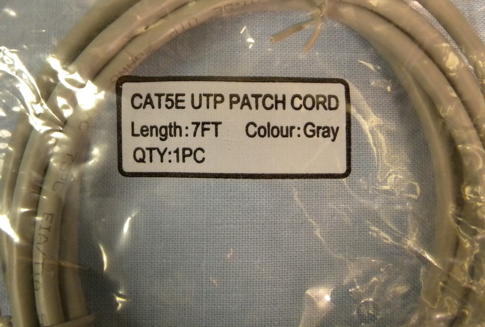 CAT5E UTP Patch Cord Cable 7 Foot Long EIA/TIA New in Package