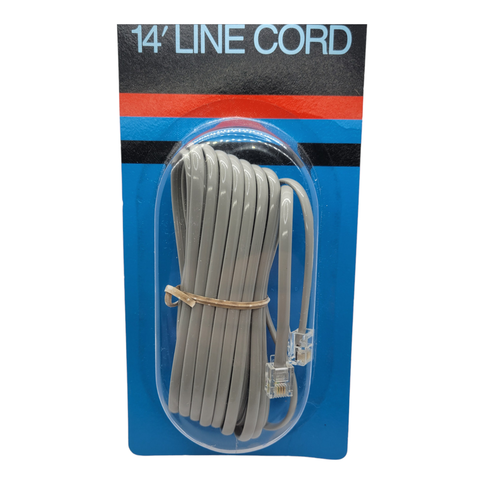 AT&T 14′ Line Cord Telephone Cable Wall to Phone Silver Satin D4BU-29 105504401