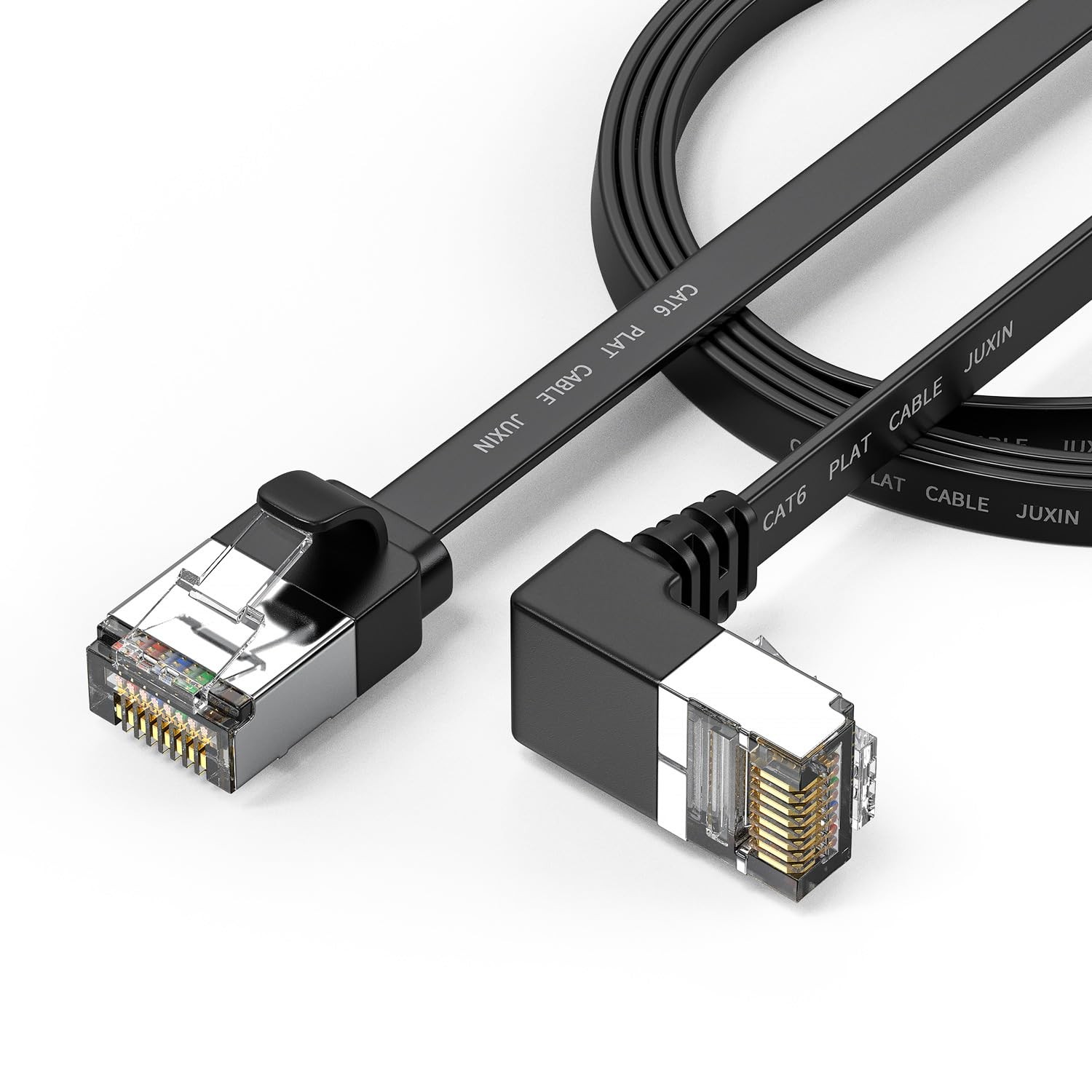 1Pack 90 Degree Cat 6 Ethernet Cable 20FT,Right Angle Flat Cat6 Cord 1000Mbps…