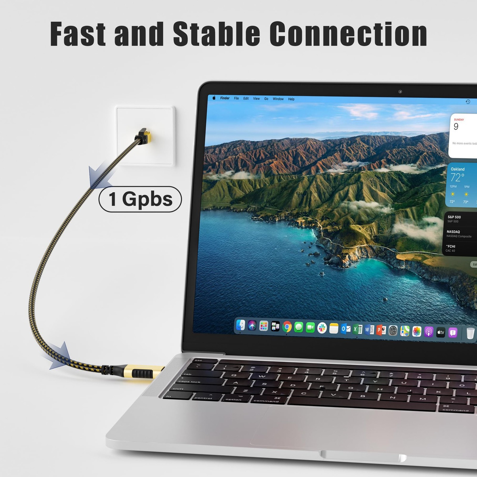20ft USB C to Ethernet Cable RJ45 Type C High Speed LAN Internet Network