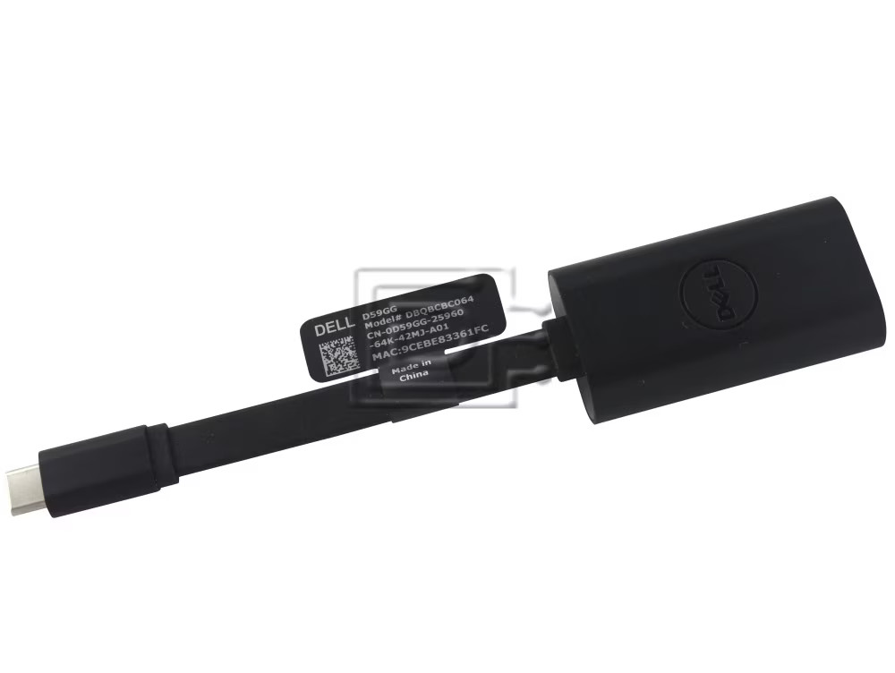 Generic D59GG / 0D59GG USB-C to RJ-45 Gigabit Ethernet Network Dongle Adapter 6″