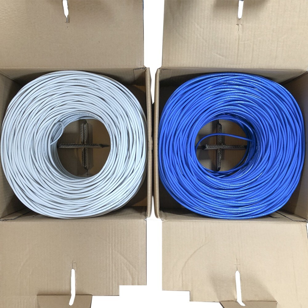 Cat6 1000Ft Bare Copper 23AWG Solid UTP Ethernet Network LAN Bulk Cable, Gray