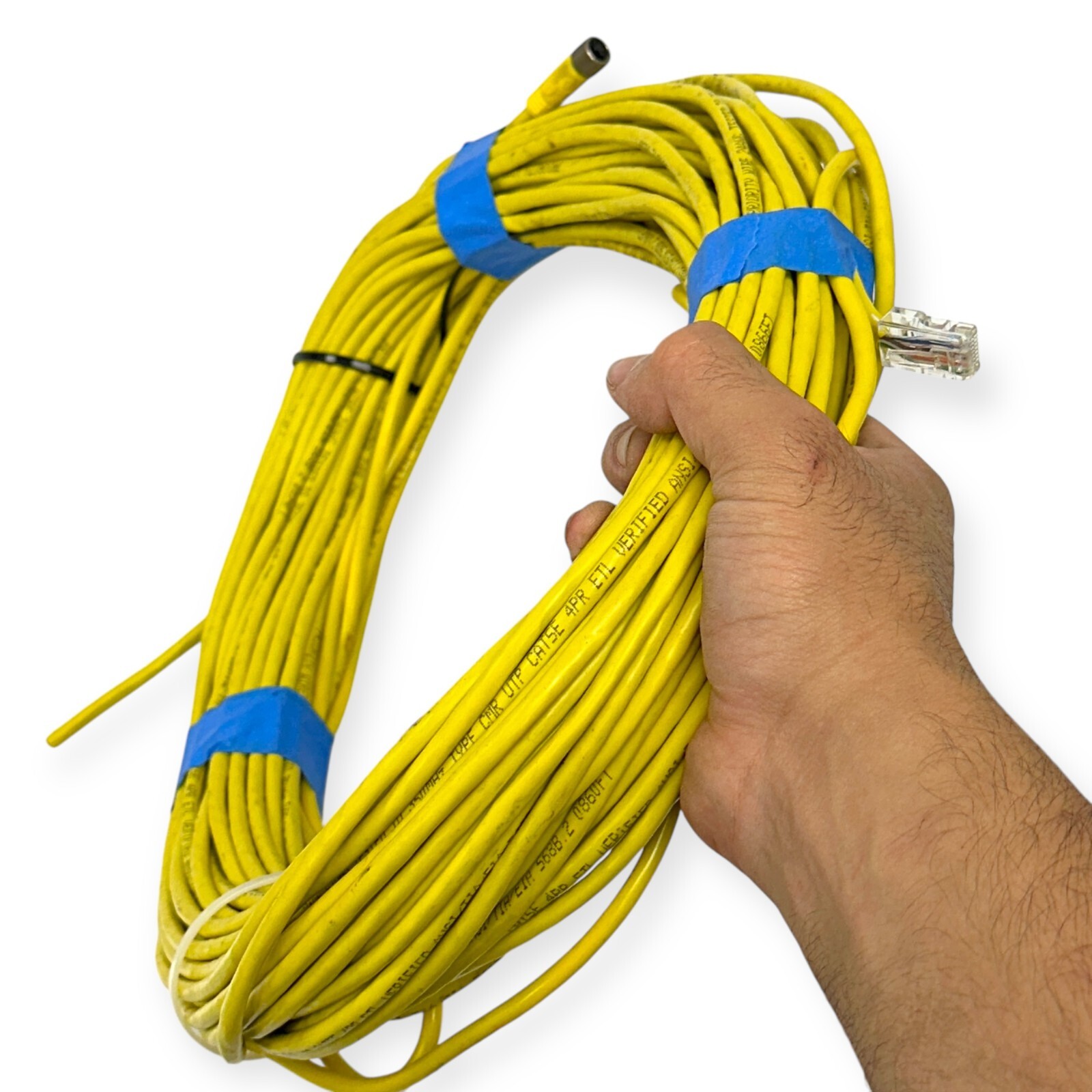 Ethernet CAT to 4 Position Female Cable Yellow 4PR FTL Verified ANSI TIA EIA