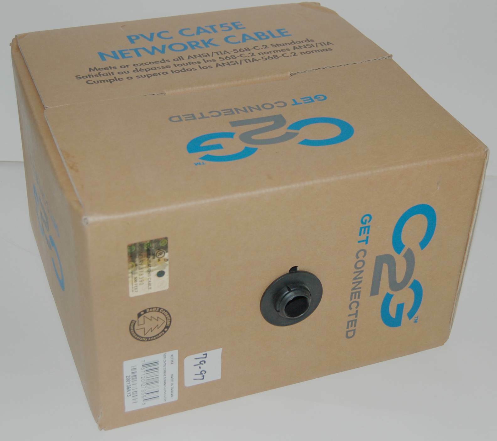 C2G 500ft Cat5E UTP 350 MHz Stranded PVC CM Rated Cable Gray ANSI/TIA-568-C.2