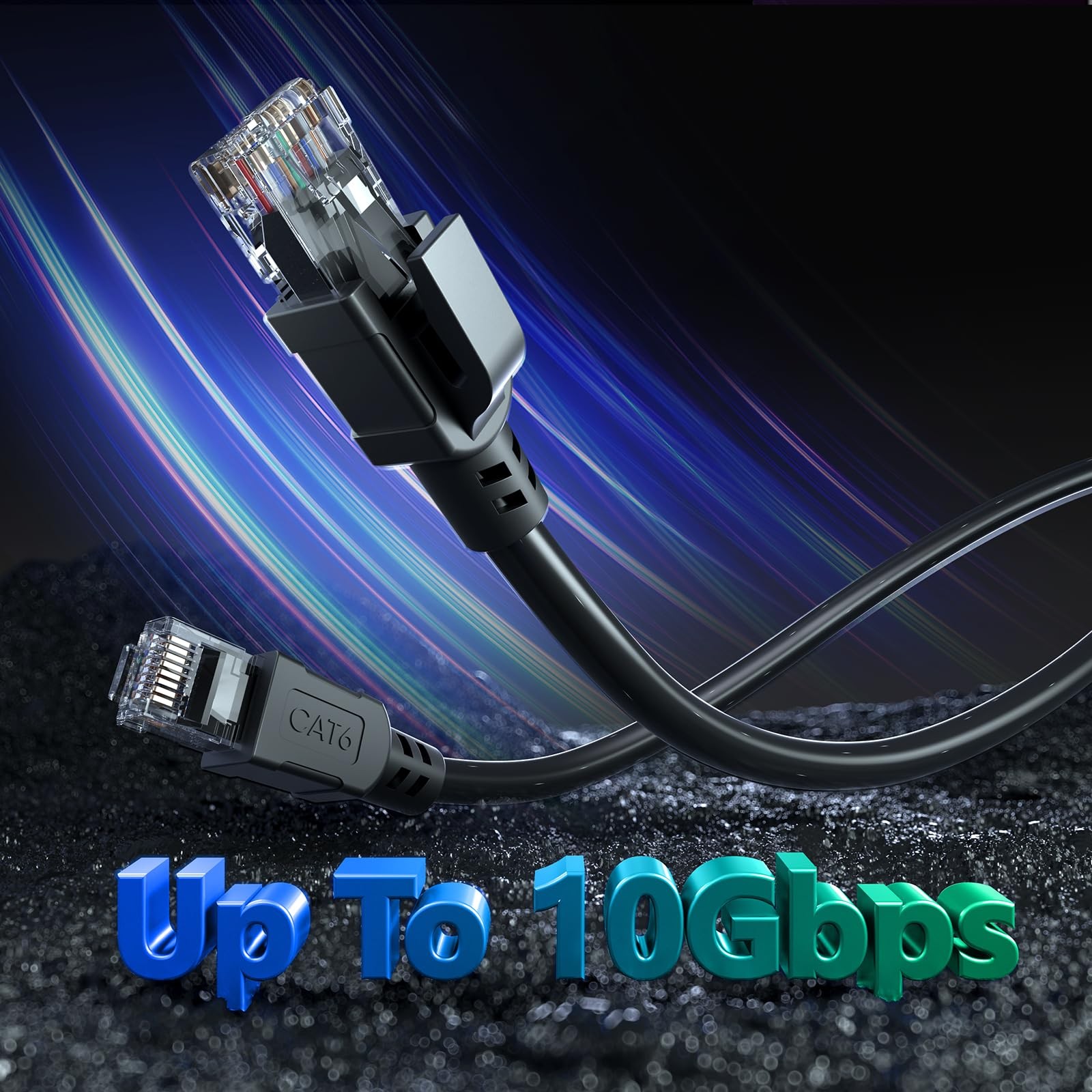Cat 6 Outdoor Ethernet Cable 300ft 10Gbps Waterproof Direct Burial UV Jacket