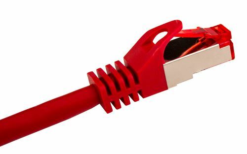 1 Foot CAT6A Patch Cable Shielded Red