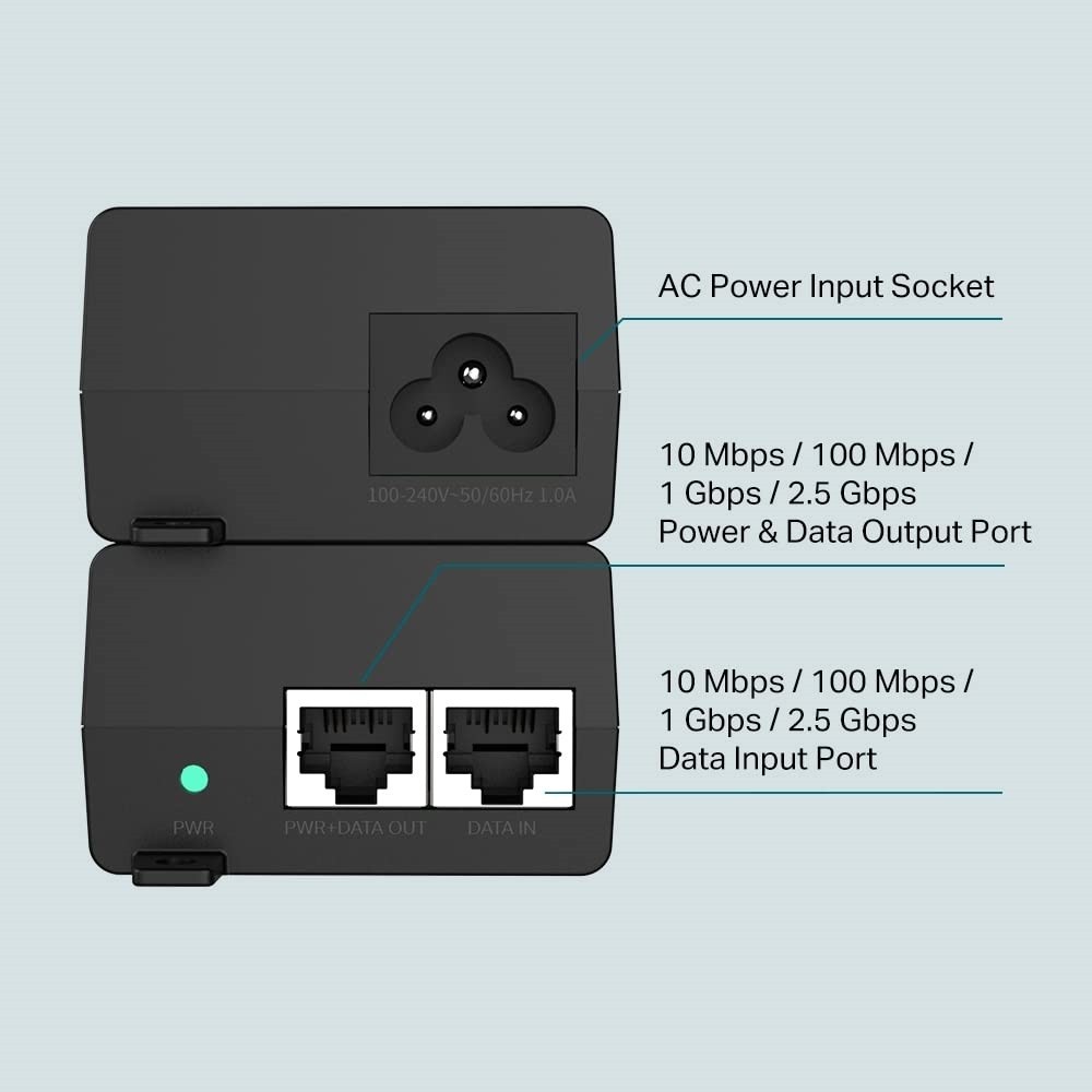 TP-Link TL-POE260S 2.5G PoE+ Injector Adapter