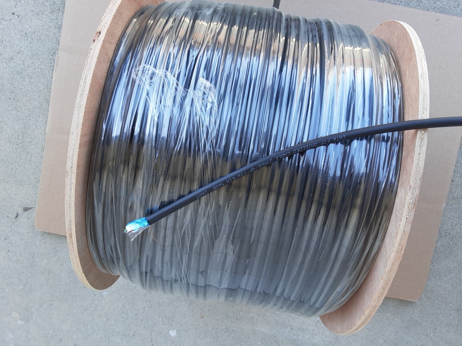 1000FT CAT6 FTP Shielded Indoor Network Ethernet Cable Bulk 23 AWG Black