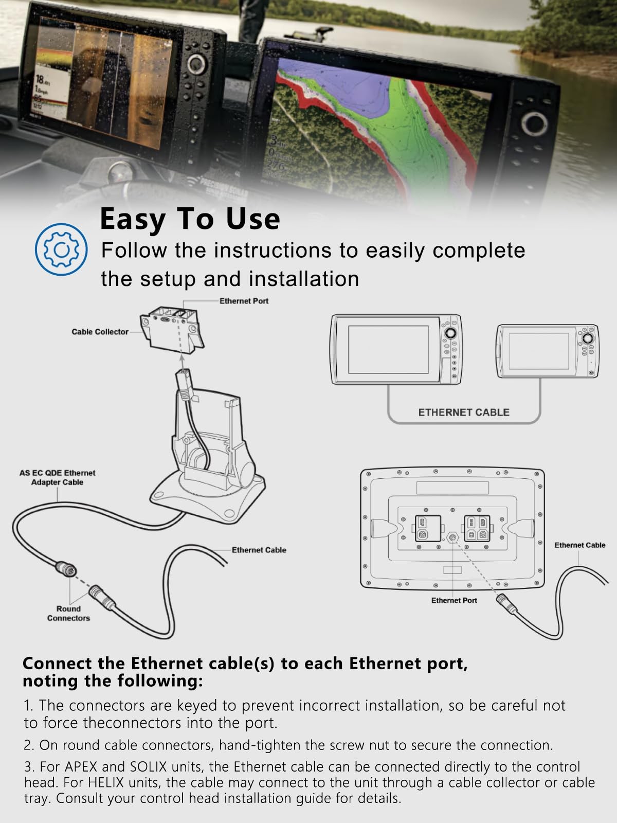 for Humminbird 720073-3 AS EC 20E Ethernet Cable,20 Feet Female to Female Eth…