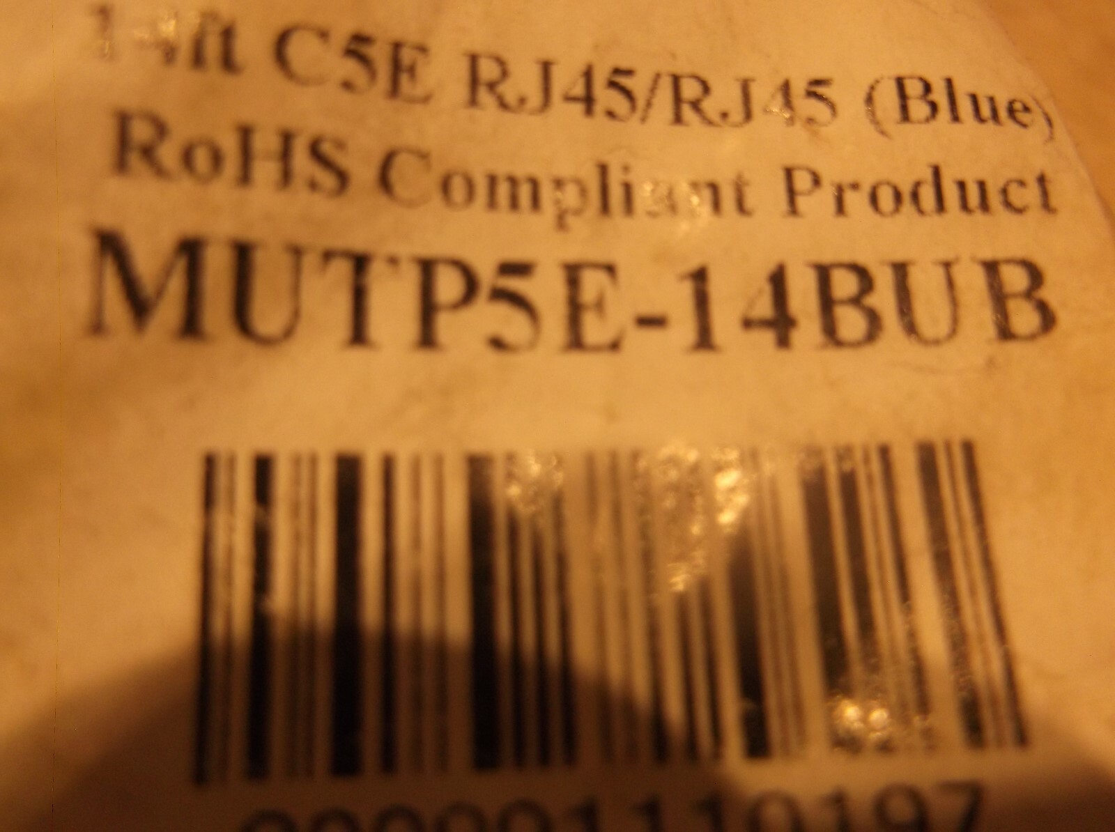 APC MUTP5E-14BUB 14ft Cat 5E RJ45/RJ45 Blue Cable