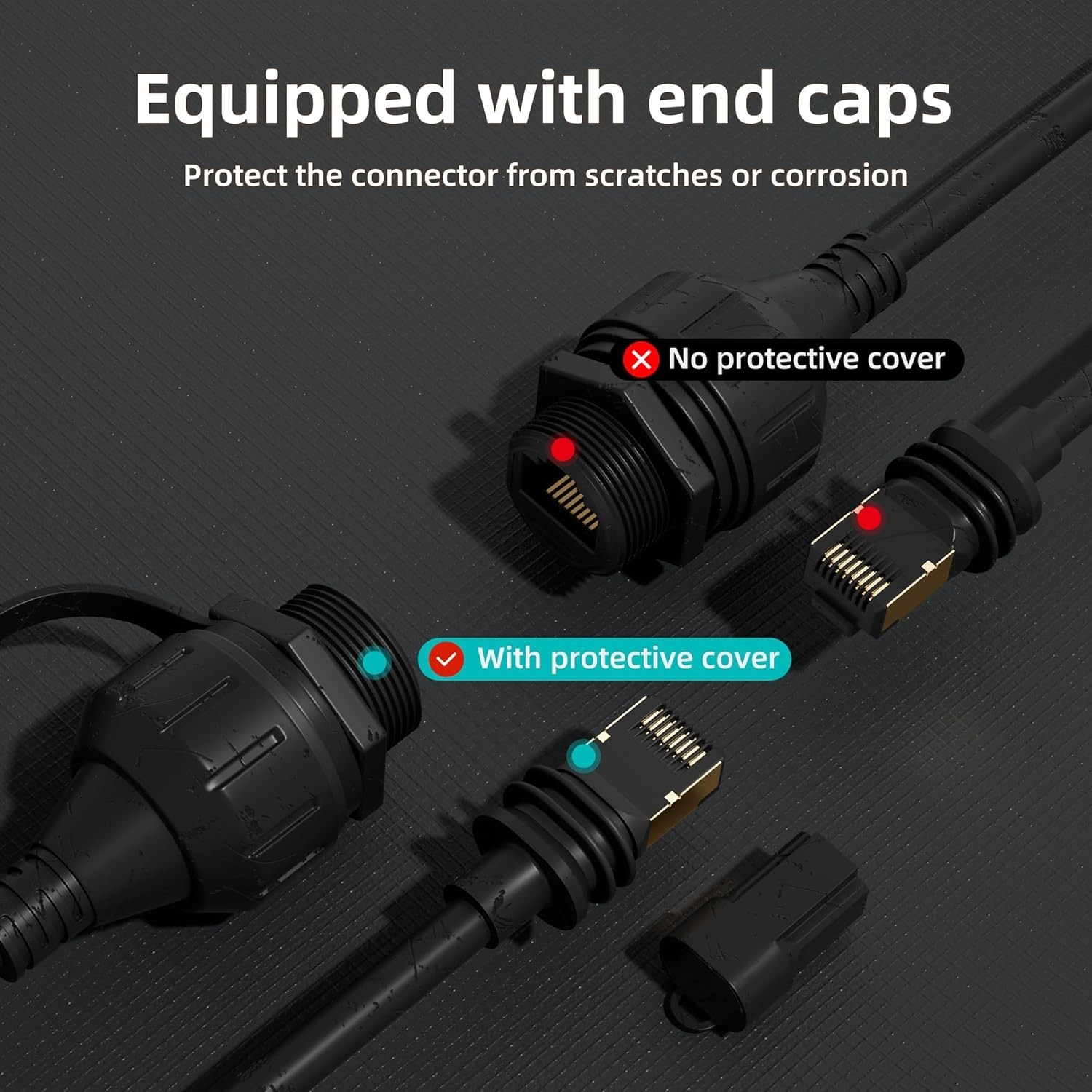 Ethernet Adapter Cable Extension to RJ45 Coupler Waterproof for Starlink Gen 3