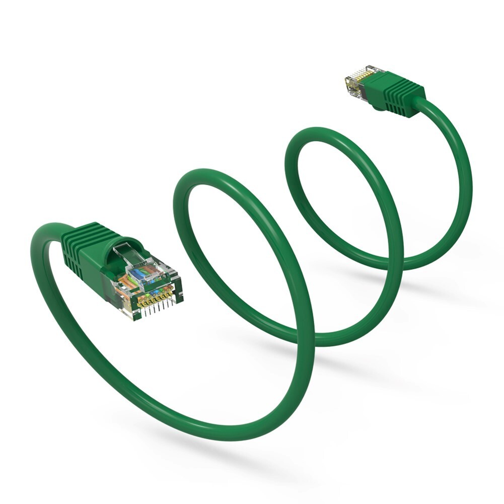 2FT Cat6 RJ45 Ethernet LAN Network UTP Snagless Patch Cable Pure Copper Green