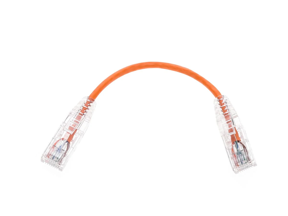 Monoprice Cat6 Ethernet Patch Cable – 0.5 feet – Orange | Snagless RJ45 Stranded