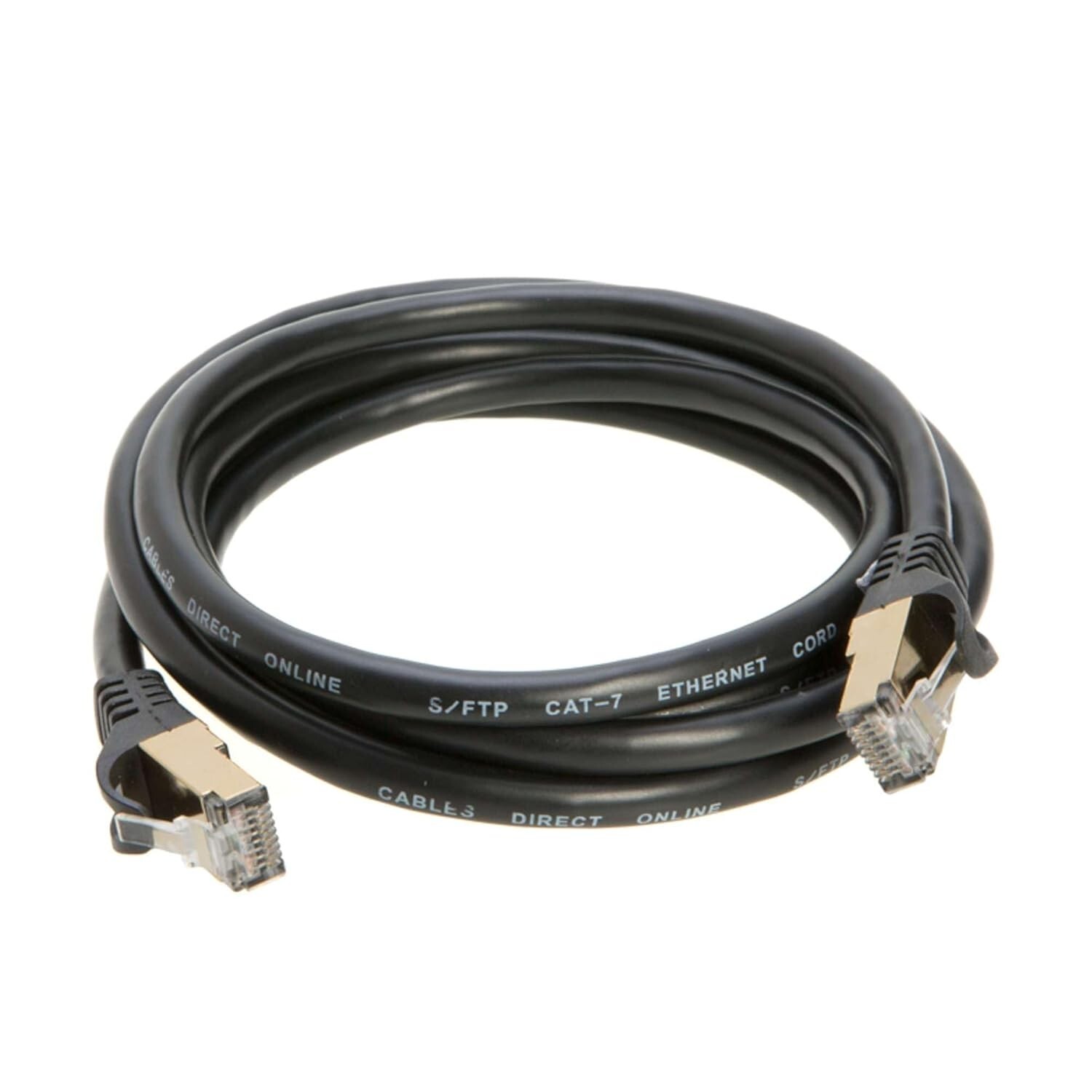 CAT7 S/FTP PATCH CORD Cable GOLD PLATED 6FT-75FT Multi Pack LOT Black