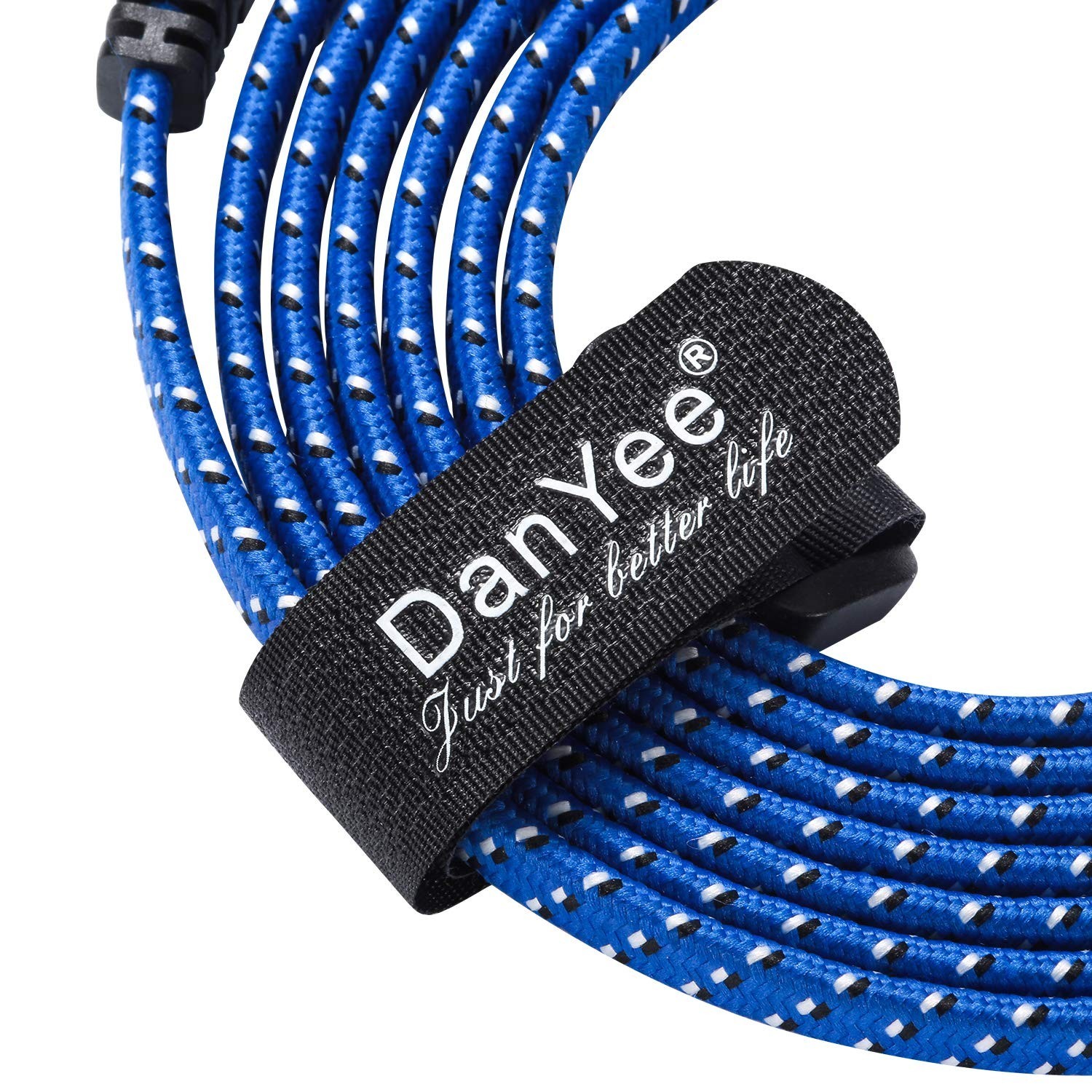 16ft Nylon Braided Cat 8 Ethernet Cable – 40Gbps, Universal RJ45 Connector