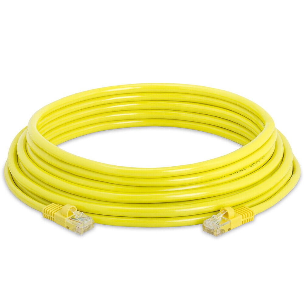 25FT Cat5e Ethernet Cable UTP LAN Network Patch Cord RJ45 Cat 5e Cable – Yellow