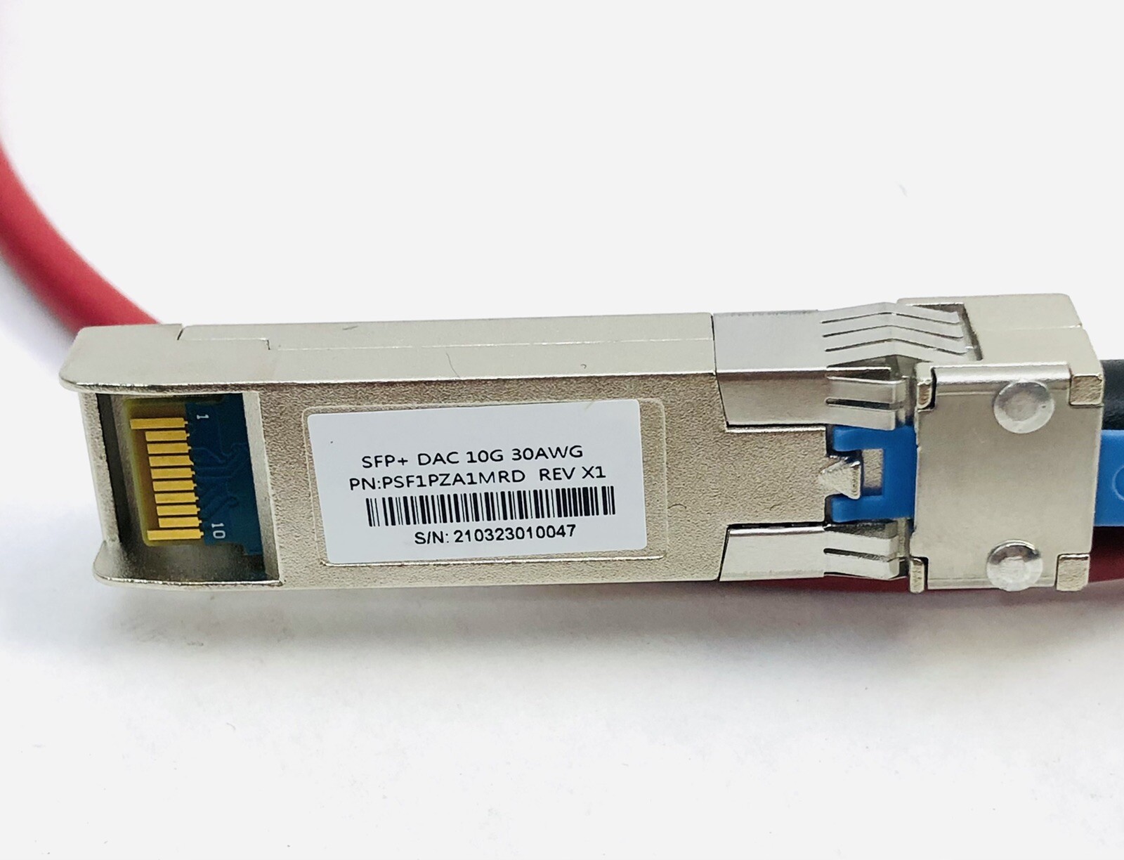PANDUIT PSF1PZA1MRD SFP-10GIG DIRECT ATT PASSIVE COPER CABLE 30 AWG 1 METER RED