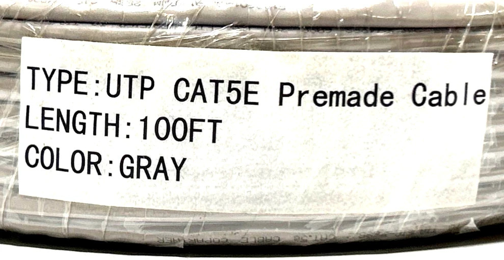 100ft Cat5e Snagless Unshielded(UTP) Ethernet Network Patch Cable Lot Of Three