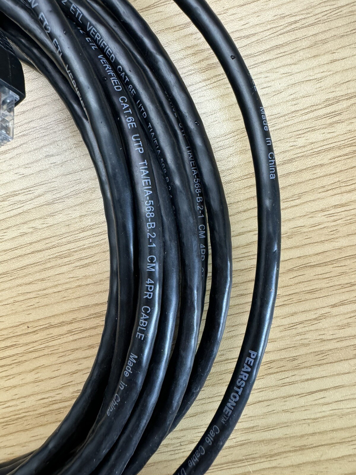 10’ Ethernet Cable UTP TIA/EIA-568-B.2-1 CM 4PR CABLE