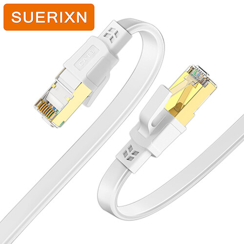 40Gbps 2000MHz Patch Cord Flat Lan Cord RJ45 CAT8 Ethernet Cable for PS5 Laptop