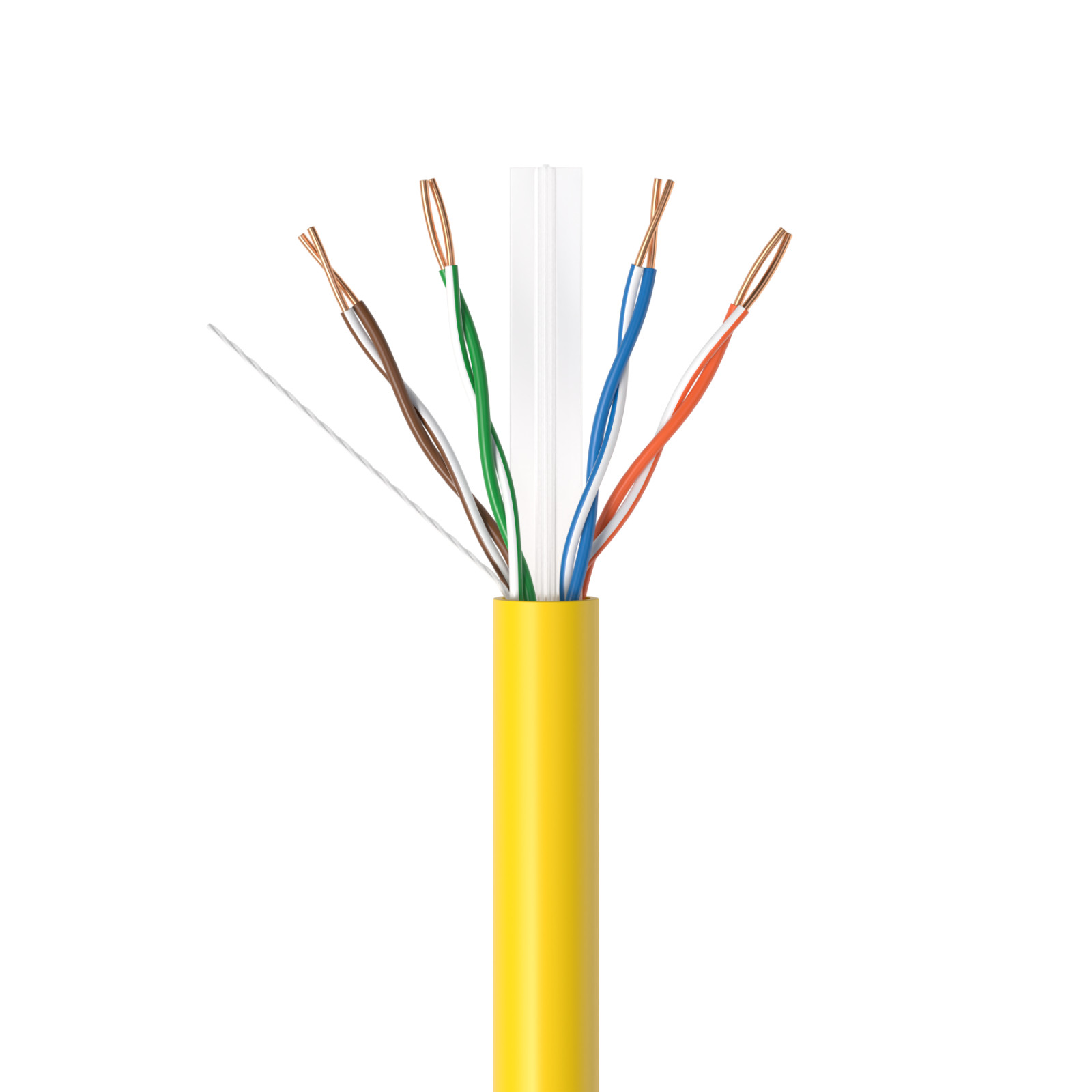 1000FT CAT6 ETL CMR Ethernet Cable 23AWG 550MHz Solid Copper Riser Wire Yellow