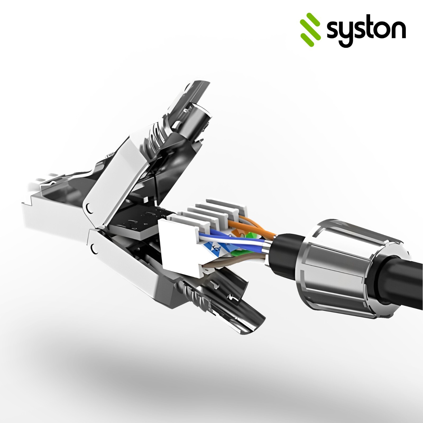 Syston Cat 8 Ethernet Bulk Cable 2000MHz 40GB S/FTP 22 AWG CMR-250ft Multicolors