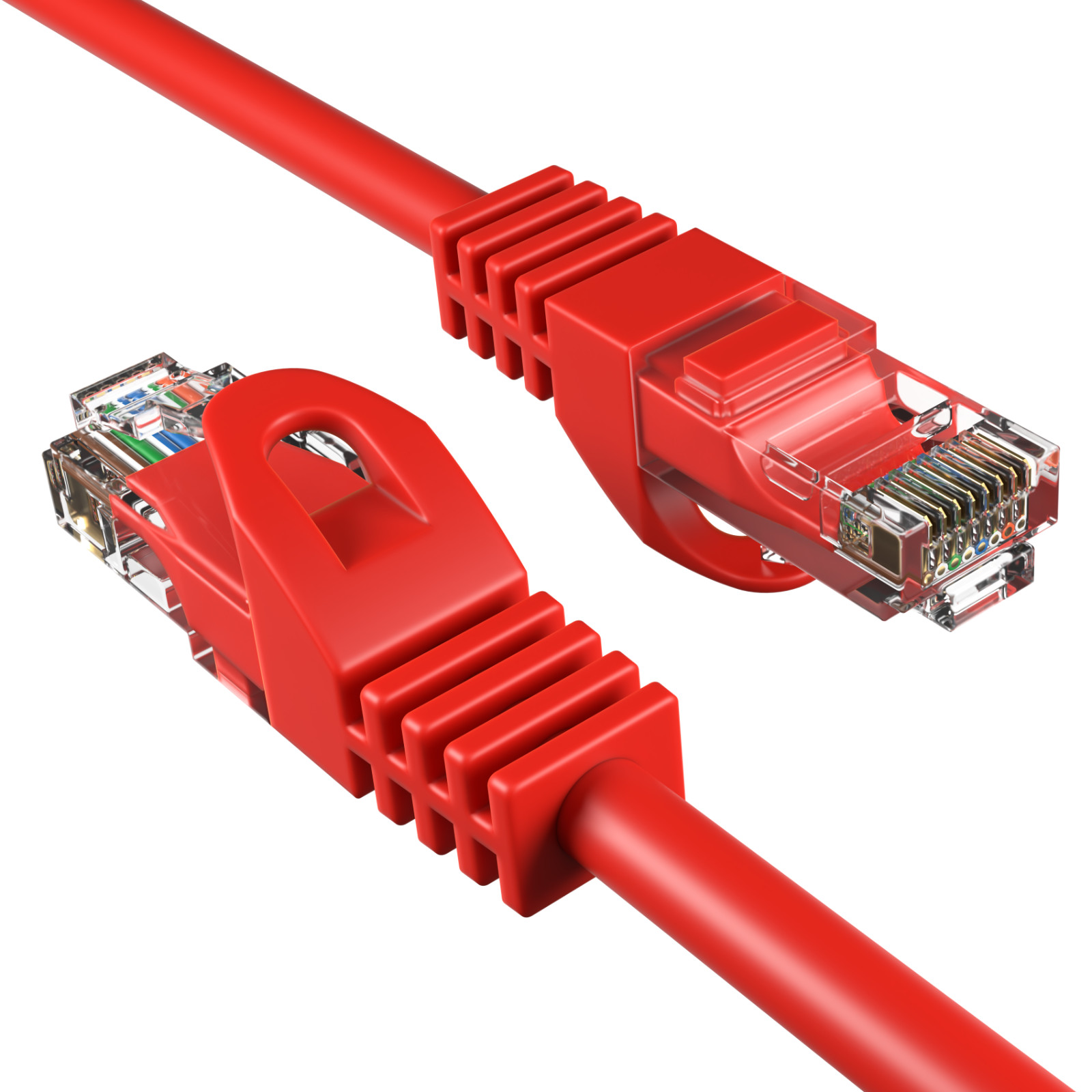 CAT6 Red Ethernet Patch Cord LAN Network Cable RJ45 50FT- 200FT Multi-Pack LOT