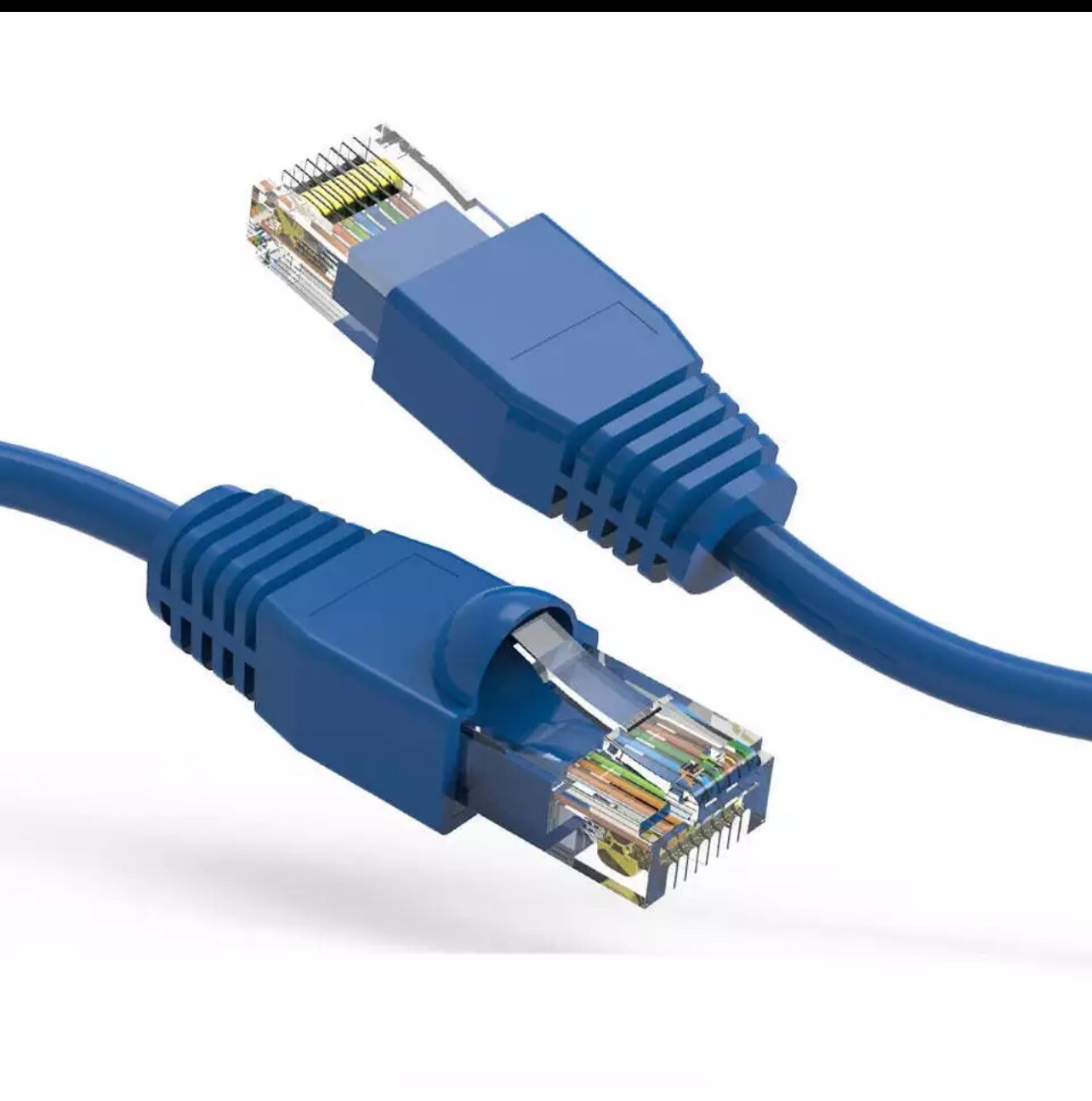 5 Ft Blue Cat6A, UTP Booted Cable, Ethernet Cable
