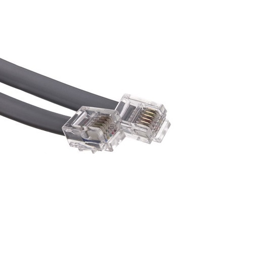 7FT Telephone Cord (Voice) RJ12 6P / 6C, Silver Satin Reverse 8102-66207