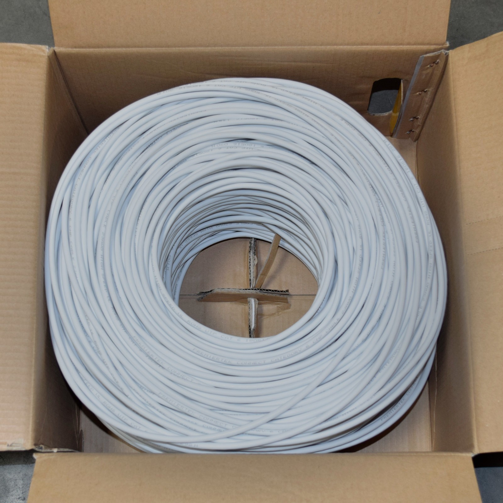 1000ft Cat6 Plenum CMP 550Mhz UTP Solid Ethernet Network LAN Cable NEW GRAY