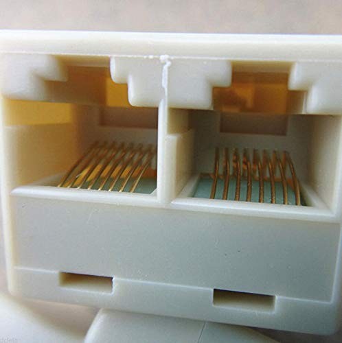 4 Pack RJ45 Splitter Connector Adapter 1 to 2 Female Port Plug 3 Way CAT 5 6