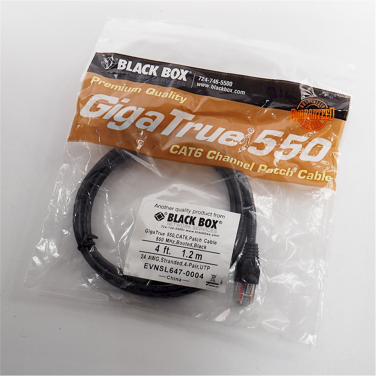 Lot of 66! NEW BLACK BOX GigaTrue 550, 550MHz CAT6 UTP Booted 24 AWG *4 FT*