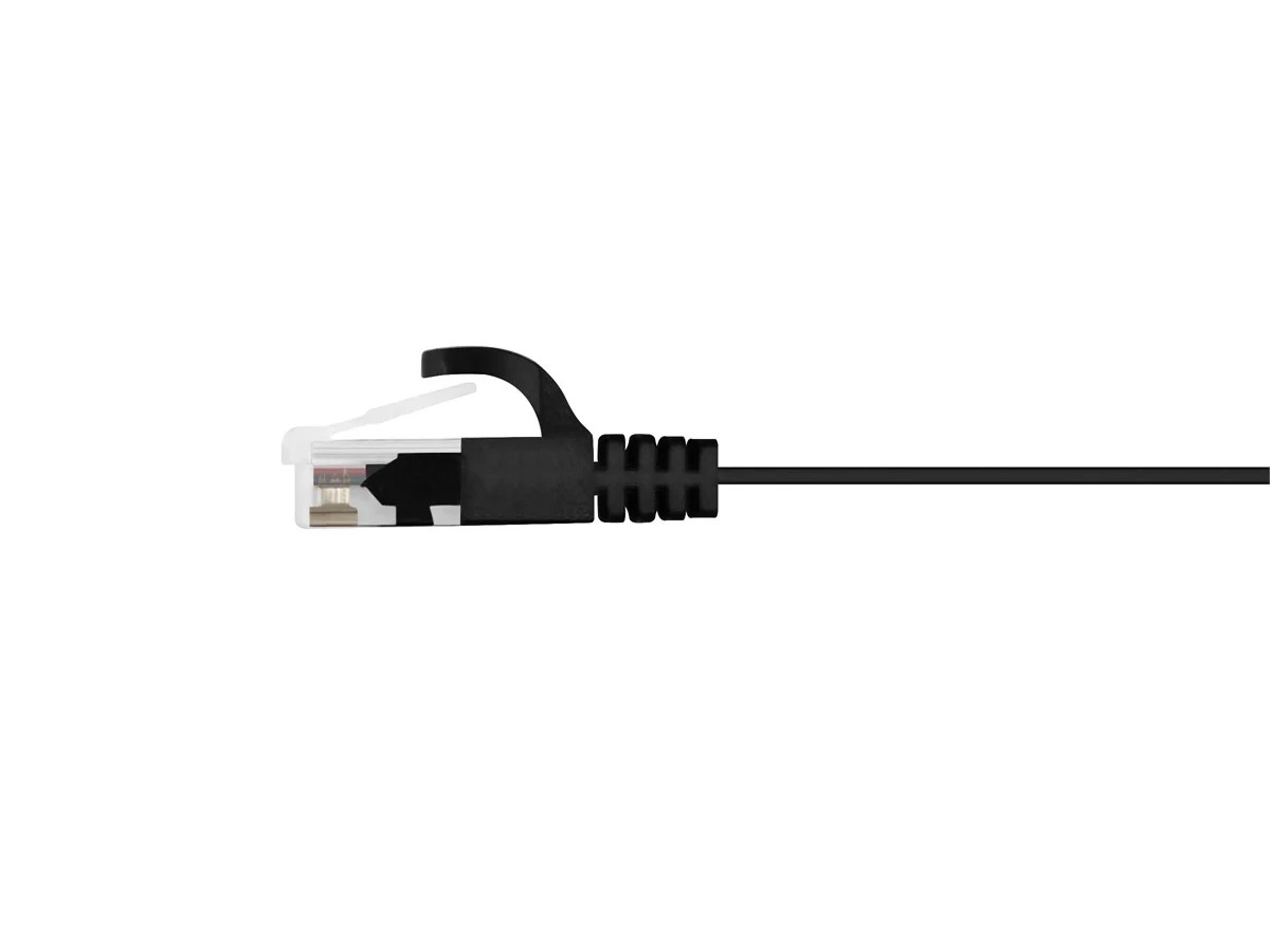 Monoprice Flat Cat6 Ethernet Patch Cable – 10 Feet – Black, 550MHz, UTP, 30AWG