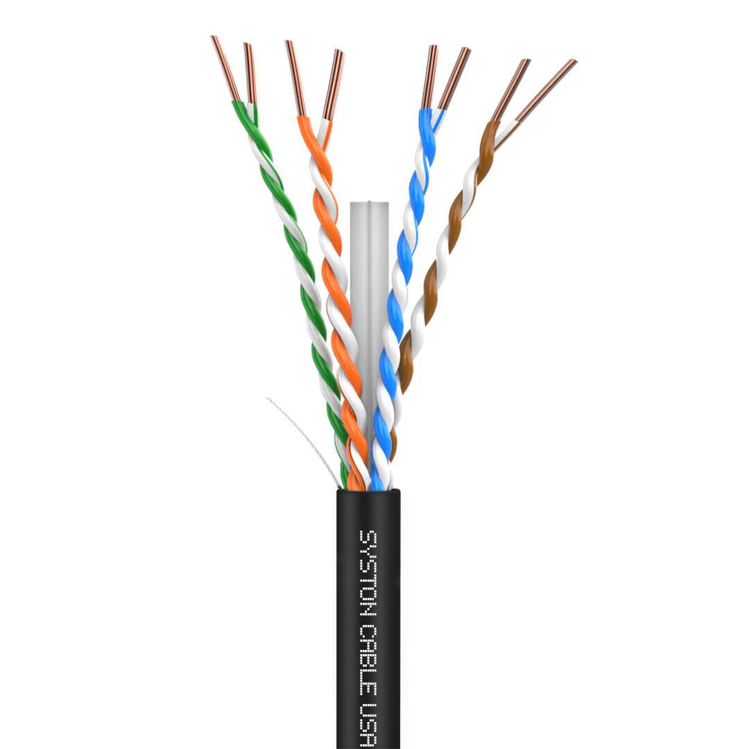 Syston Cat 6A+ Bulk Ethernet Cable 700 MHz 23 AWG CMR Copper Wire 500 ft 1000 ft