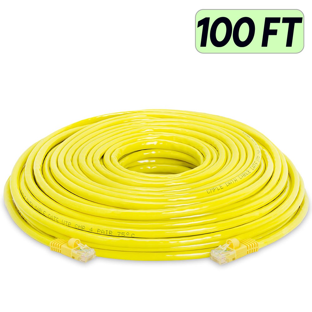 Yellow CAT5e Patch Cord RJ45 Ethernet Cat5e Cable Router LAN Internet Wire Lot
