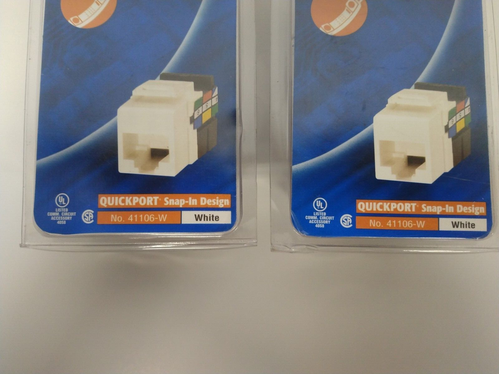 Lot of 2 ( 2x 10 Pack) Leviton Phone Voice Grade Jack Quickport M040-41106-White