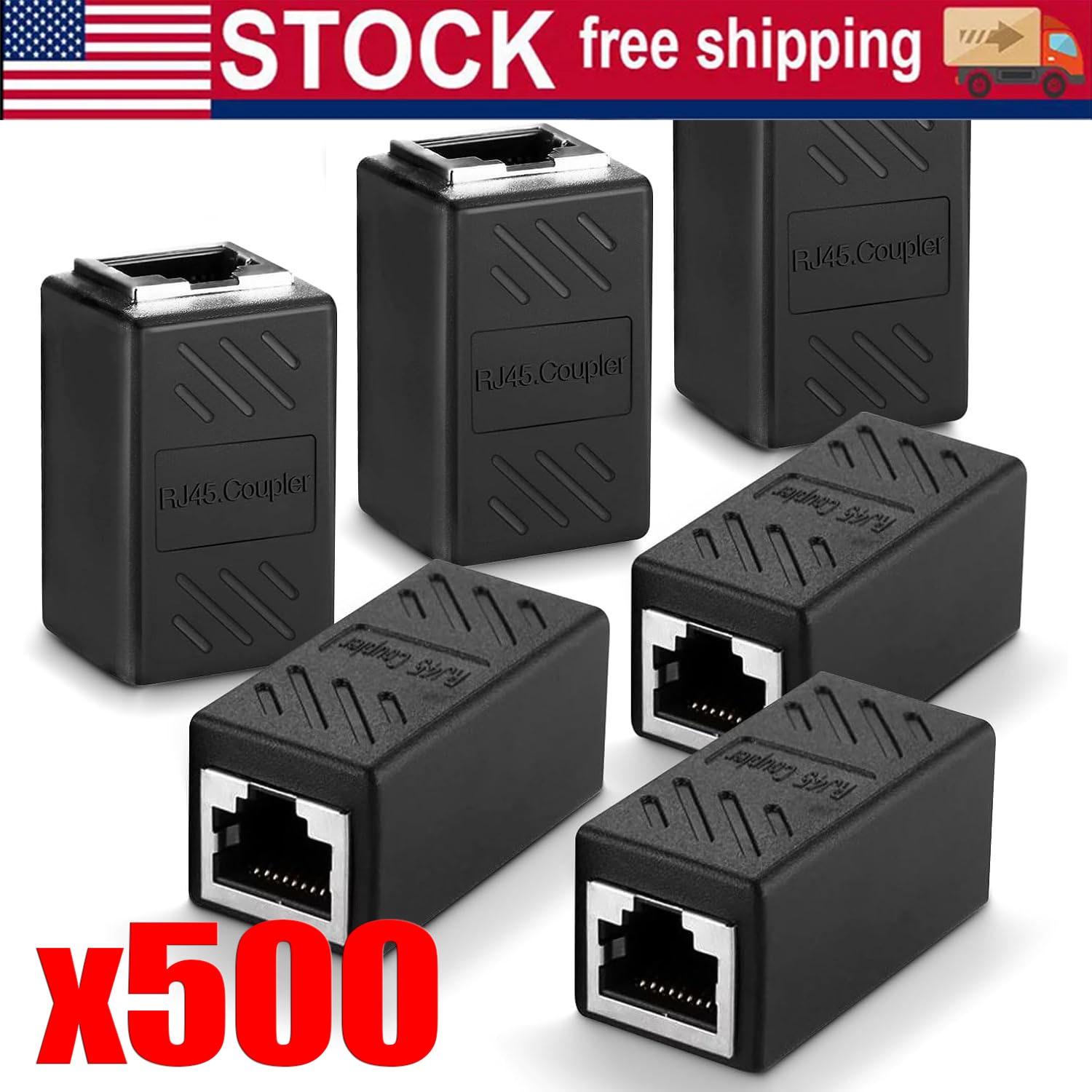 RJ45 Inline Coupler Cat7 Cat6 Cat5e Cat5 Ethernet LAN Network Cable Adapter Lot