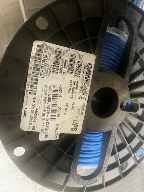 OMNI CABLE J462404-0 CAT5E CMR 24/4PR 350MHZ BLUE500 FT ROLL CAT5!!!!