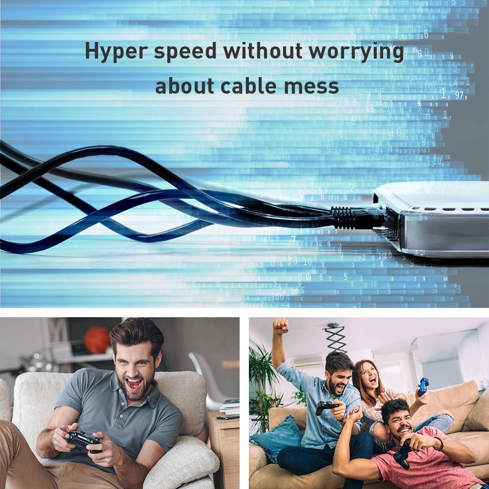 High-Speed 100FT Cat 8 Ethernet Cable – Supports 40Gbps for Indoor/Outdoor Use