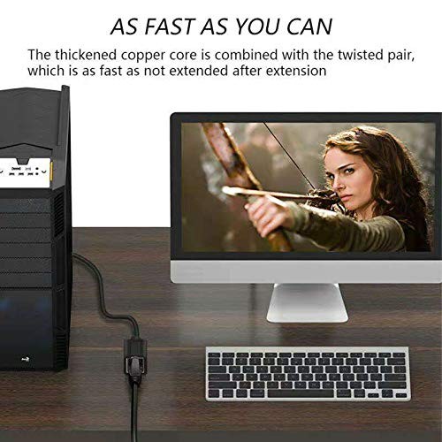 Cat7 Ethernet Extension Cable 10ft Shielded Male-to-Female RJ45 Network Cord