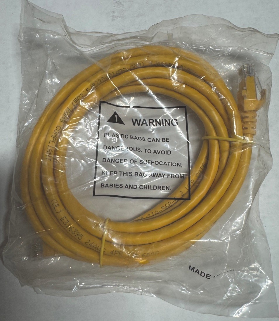 Monoprice CAT6 Ethernet Cable Blue/Yellow 7ft/10ft Bulk Packs & Singles UTP RJ45
