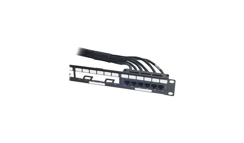 APC DDCC6-025 Data Distribution Cable CAT 6 UTP CMR Black 25Ft DDCC6025 NEW